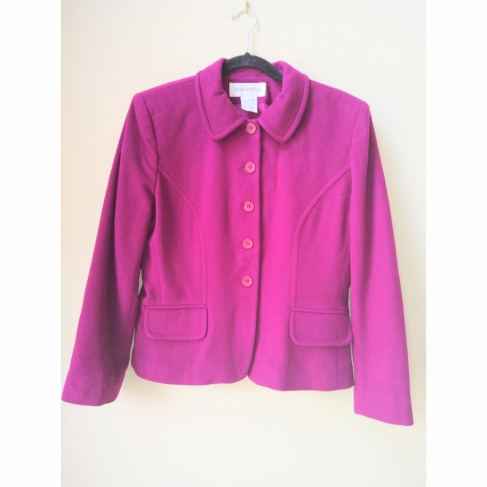Jones New York Fushia Wool Blazer